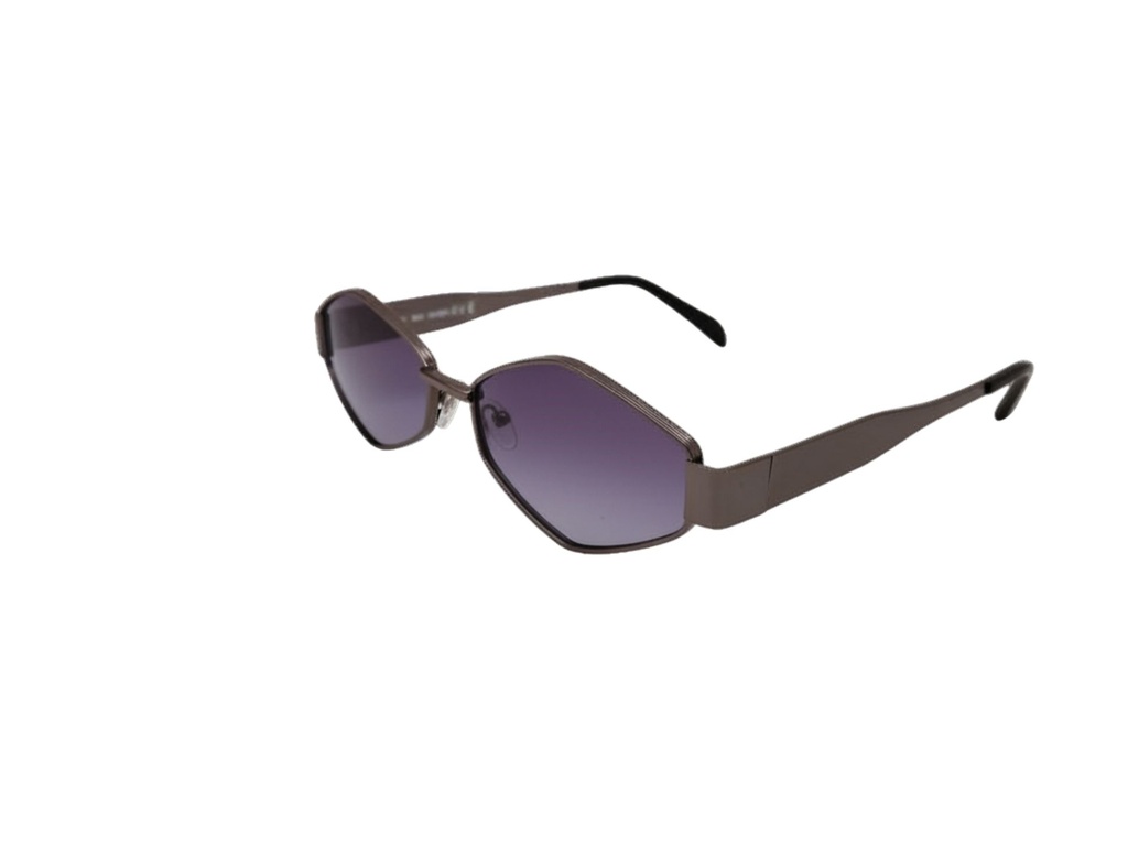 BLACK OVAL HEX SUNGLASSES (Black)